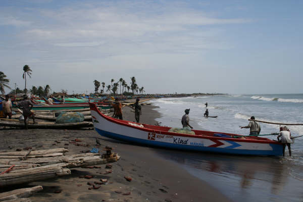 Fiskere på stranden